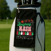 Chritmas Mathematics Teacher Student Sleighing Math Problems Golf Towel
