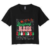 Chritmas Mathematics Teacher Student Sleighing Math Problems Crop Top