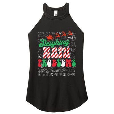 Chritmas Mathematics Teacher Student Sleighing Math Problems Women's Perfect Tri Rocker Tank