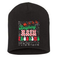 Chritmas Mathematics Teacher Student Sleighing Math Problems Short Acrylic Beanie