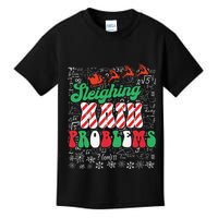 Chritmas Mathematics Teacher Student Sleighing Math Problems Kids T-Shirt