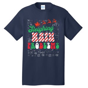 Chritmas Mathematics Teacher Student Sleighing Math Problems Tall T-Shirt