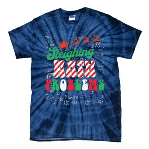 Chritmas Mathematics Teacher Student Sleighing Math Problems Tie-Dye T-Shirt