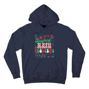 Chritmas Mathematics Teacher Student Sleighing Math Problems Tall Hoodie