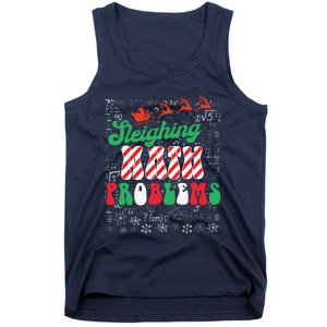 Chritmas Mathematics Teacher Student Sleighing Math Problems Tank Top