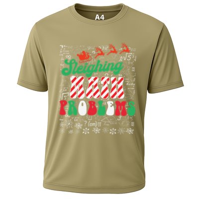 Chritmas Mathematics Teacher Student Sleighing Math Problems Performance Shirt