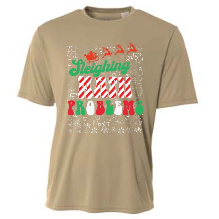 Chritmas Mathematics Teacher Student Sleighing Math Problems Cooling Performance Crew T-Shirt