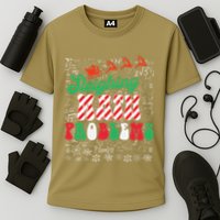 Chritmas Mathematics Teacher Student Sleighing Math Problems Performance Shirt