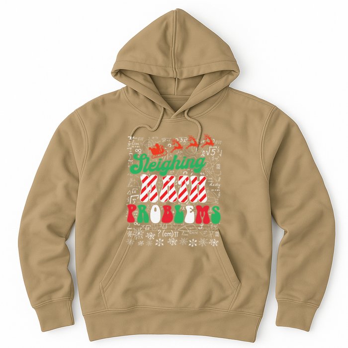 Chritmas Mathematics Teacher Student Sleighing Math Problems Hoodie