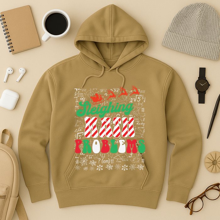 Chritmas Mathematics Teacher Student Sleighing Math Problems Hoodie