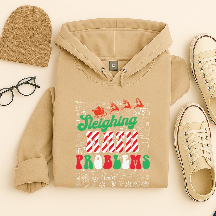 Chritmas Mathematics Teacher Student Sleighing Math Problems Hoodie