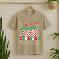 Chritmas Mathematics Teacher Student Sleighing Math Problems T-Shirt