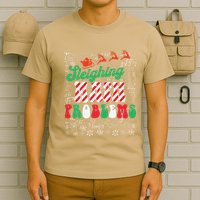Chritmas Mathematics Teacher Student Sleighing Math Problems T-Shirt