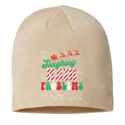 Chritmas Mathematics Teacher Student Sleighing Math Problems Sustainable Beanie