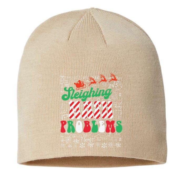 Chritmas Mathematics Teacher Student Sleighing Math Problems Sustainable Beanie