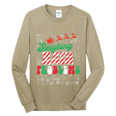 Chritmas Mathematics Teacher Student Sleighing Math Problems Tall Long Sleeve T-Shirt