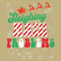Chritmas Mathematics Teacher Student Sleighing Math Problems Magnet
