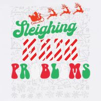 Chritmas Mathematics Teacher Student Sleighing Math Problems Garment-Dyed Sweatshirt