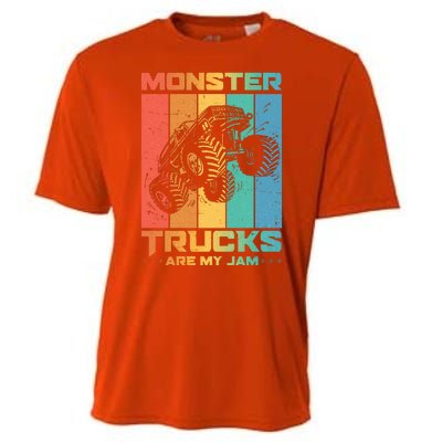 Cool Monster Trucks Are My Jam Cooling Performance Crew T-Shirt