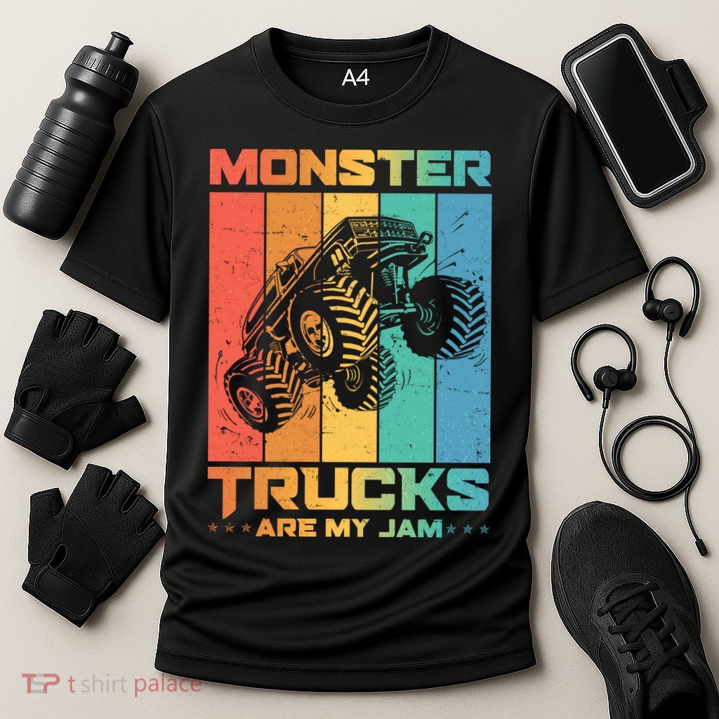 Cool Monster Trucks Are My Jam Performance Shirt