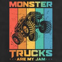 Cool Monster Trucks Are My Jam Adult Drive Performance Visor