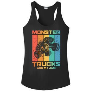 Cool Monster Trucks Are My Jam Ladies PosiCharge Competitor Racerback Tank