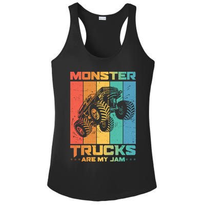 Cool Monster Trucks Are My Jam Ladies PosiCharge Competitor Racerback Tank