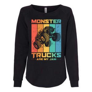 Cool Monster Trucks Are My Jam Womens California Wash Sweatshirt