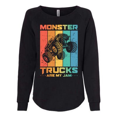 Cool Monster Trucks Are My Jam Womens California Wash Sweatshirt