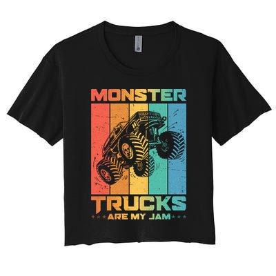 Cool Monster Trucks Are My Jam Crop Top
