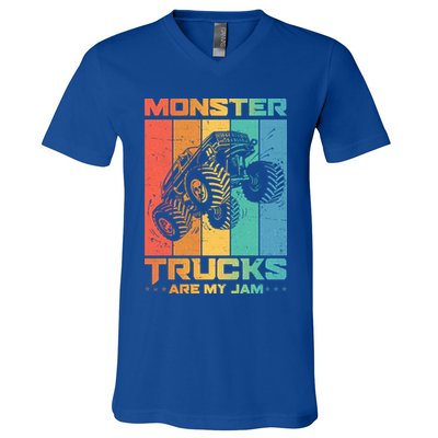Cool Monster Trucks Are My Jam V-Neck T-Shirt