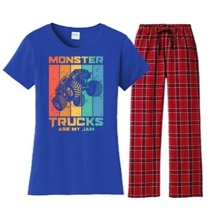 Cool Monster Trucks Are My Jam Women's Flannel Pajama Set