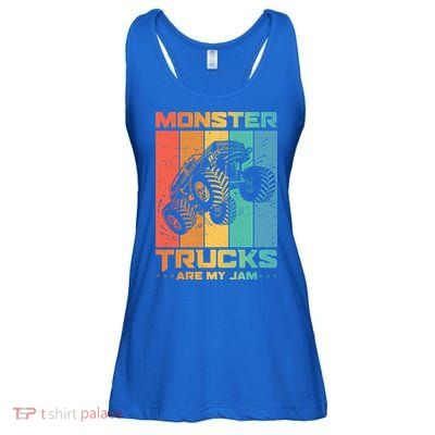 Cool Monster Trucks Are My Jam Ladies Essential Flowy Tank