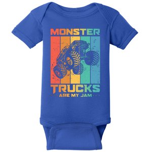 Cool Monster Trucks Are My Jam Baby Bodysuit