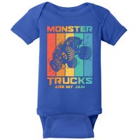 Cool Monster Trucks Are My Jam Baby Bodysuit