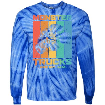 Cool Monster Trucks Are My Jam Tie-Dye Long Sleeve Shirt