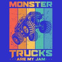 Cool Monster Trucks Are My Jam Tie-Dye T-Shirt