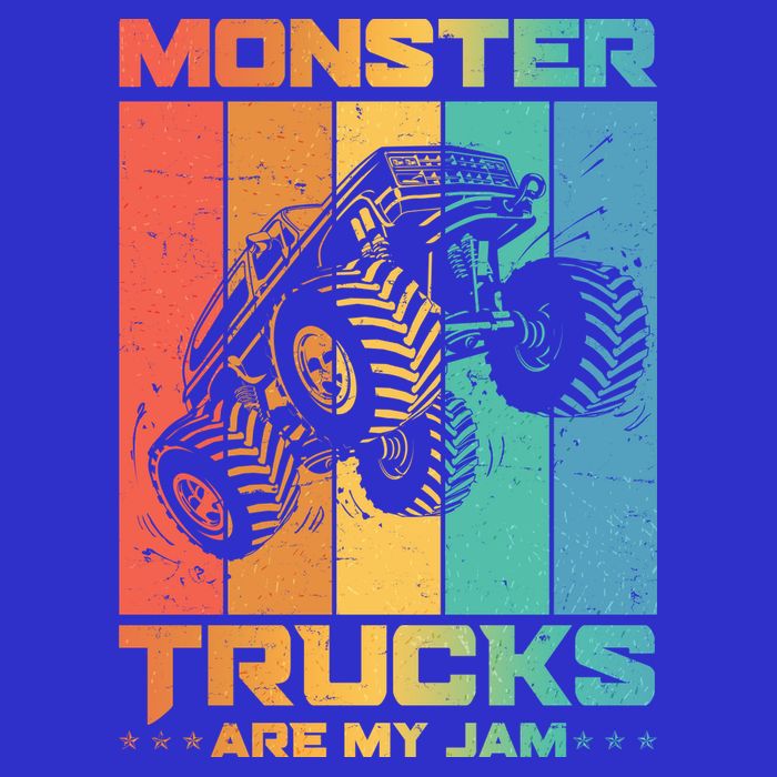 Cool Monster Trucks Are My Jam Tie-Dye T-Shirt