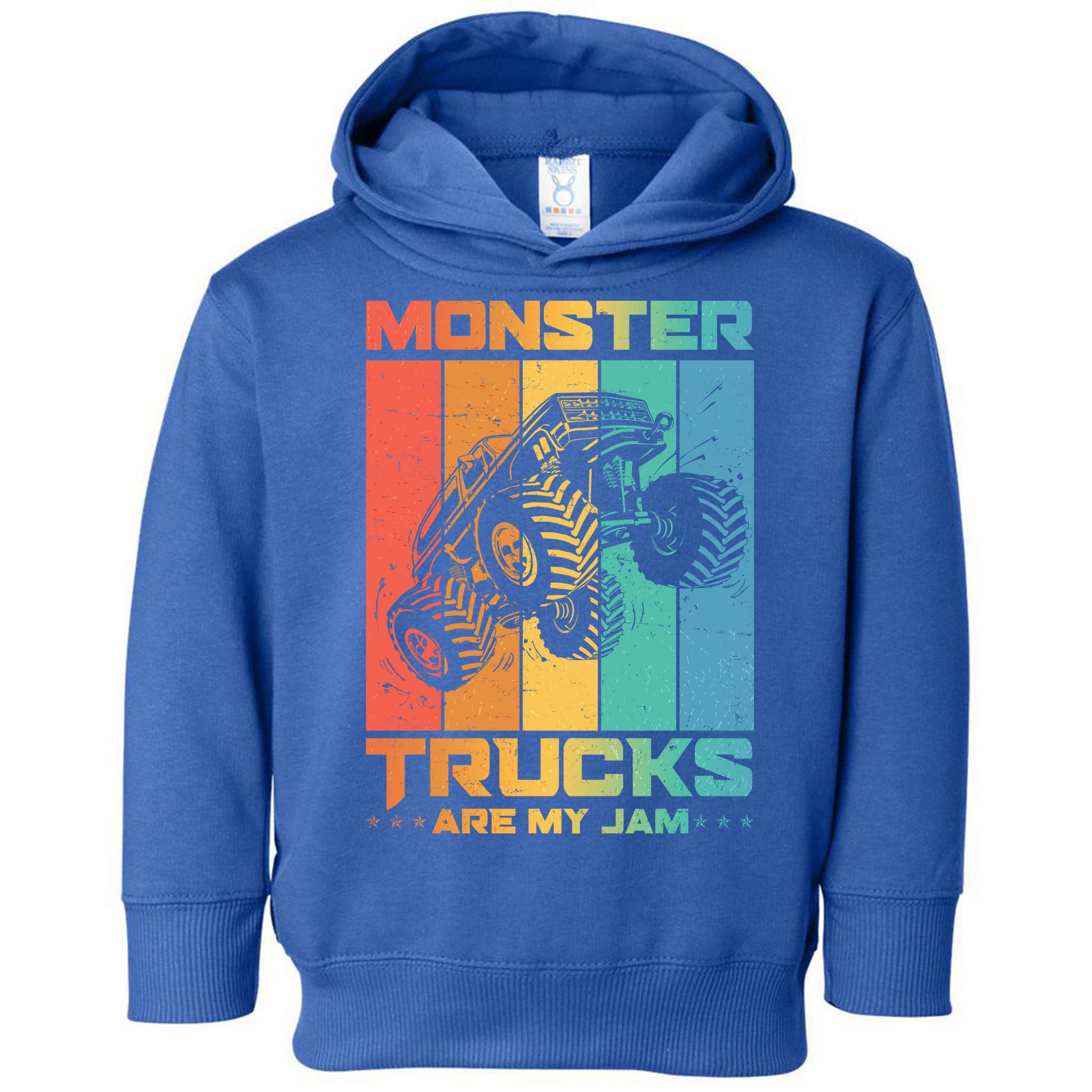 Cool Monster Trucks Are My Jam Toddler Hoodie