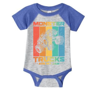 Cool Monster Trucks Are My Jam Infant Baby Jersey Bodysuit