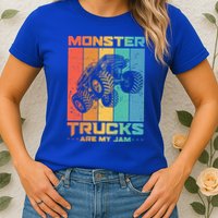 Cool Monster Trucks Are My Jam Womens T-Shirt