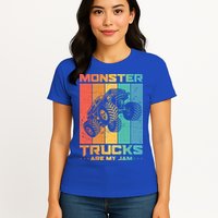 Cool Monster Trucks Are My Jam Womens T-Shirt