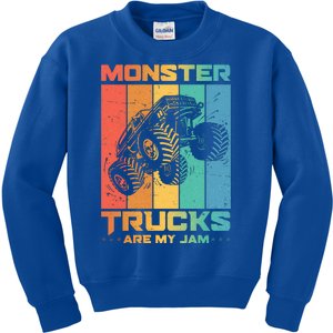 Cool Monster Trucks Are My Jam Kids Sweatshirt