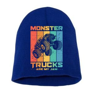 Cool Monster Trucks Are My Jam Short Acrylic Beanie