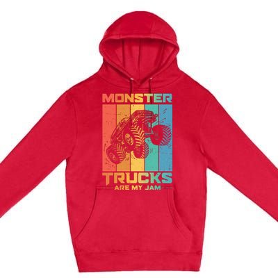 Cool Monster Trucks Are My Jam Premium Pullover Hoodie