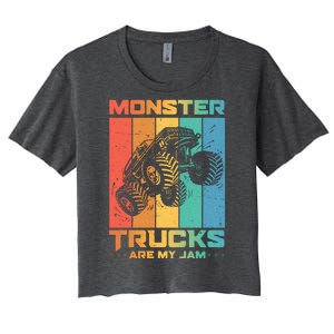 Cool Monster Trucks Are My Jam Women's Crop Top Tee