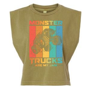 Cool Monster Trucks Are My Jam Garment-Dyed Women's Muscle Tee