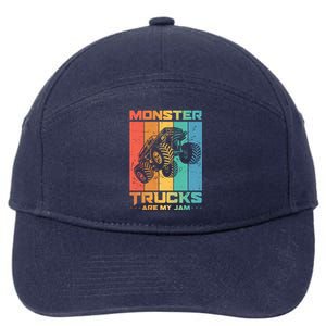 Cool Monster Trucks Are My Jam 7-Panel Snapback Hat