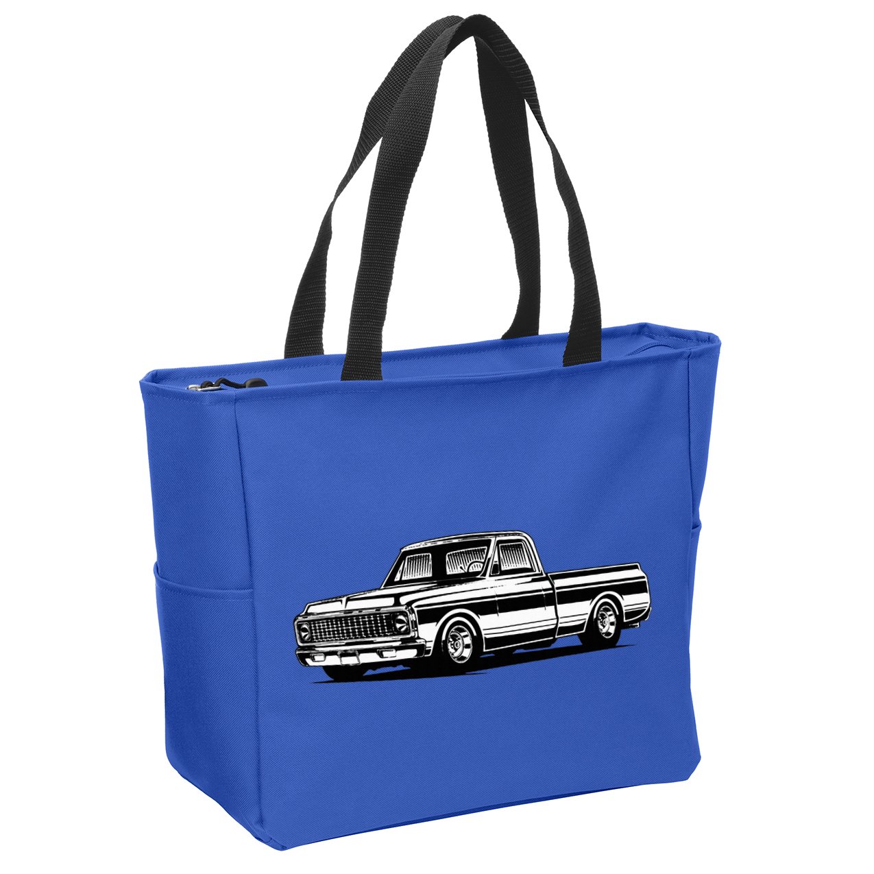 C10 Mini Truck Lowrider Slammed Zip Tote Bag