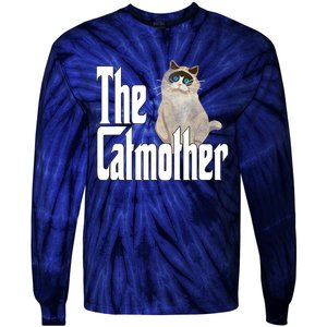 Cat Mom The Catmother Crazy Cat Mother Kitty Mommy Tie-Dye Long Sleeve Shirt